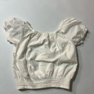 Cat & Jack White Puff Sleeve Blouse